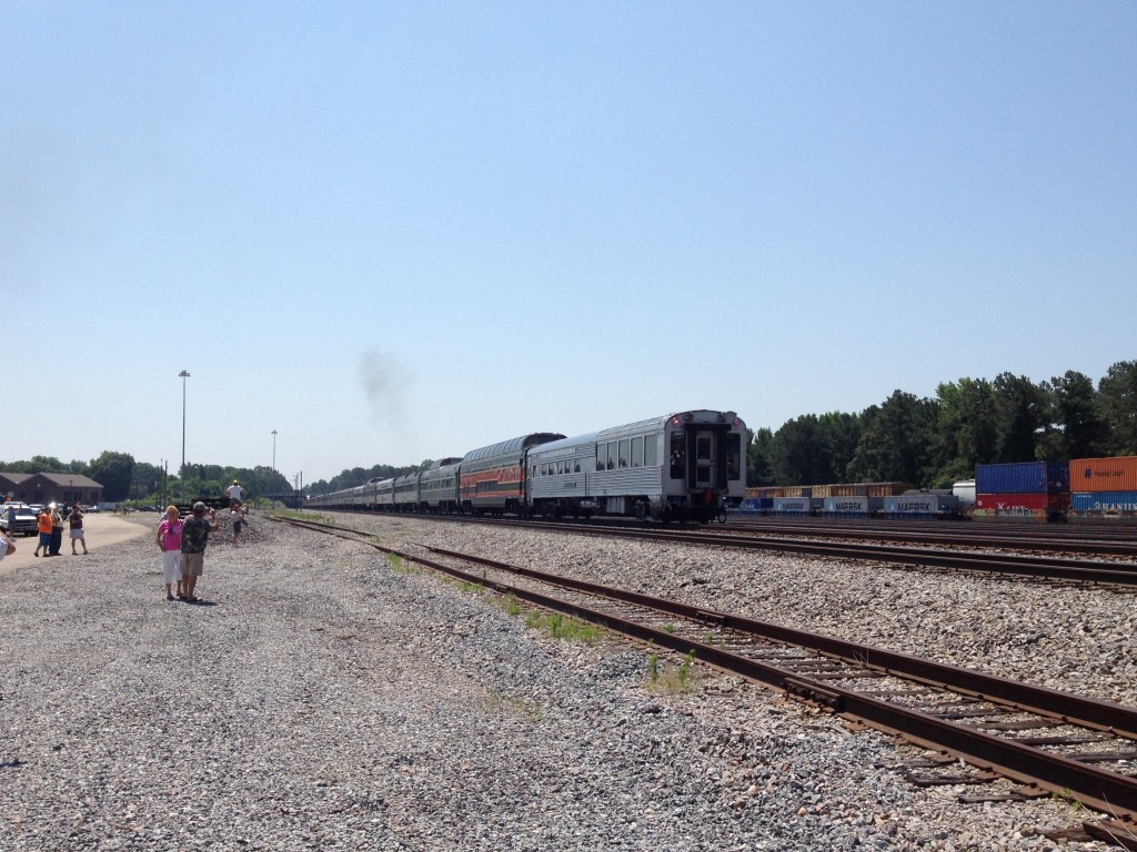 Norfolk & Western No. 611 departs from Crewe, Virginia